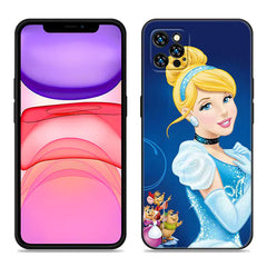 Disney Cinderella Black Silicone Phone Case for iPhone