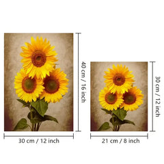 Sunflower Canvas Painting - Modern Floral Wall Art