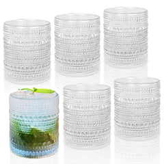 Hobnail Drinking Glasses Set of 6 10 oz