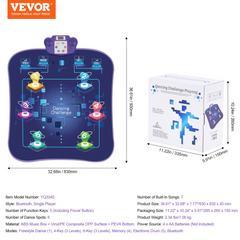 VEVOR Dance Mat for Kids Dance Pad Toy with Wireless Bluetooth