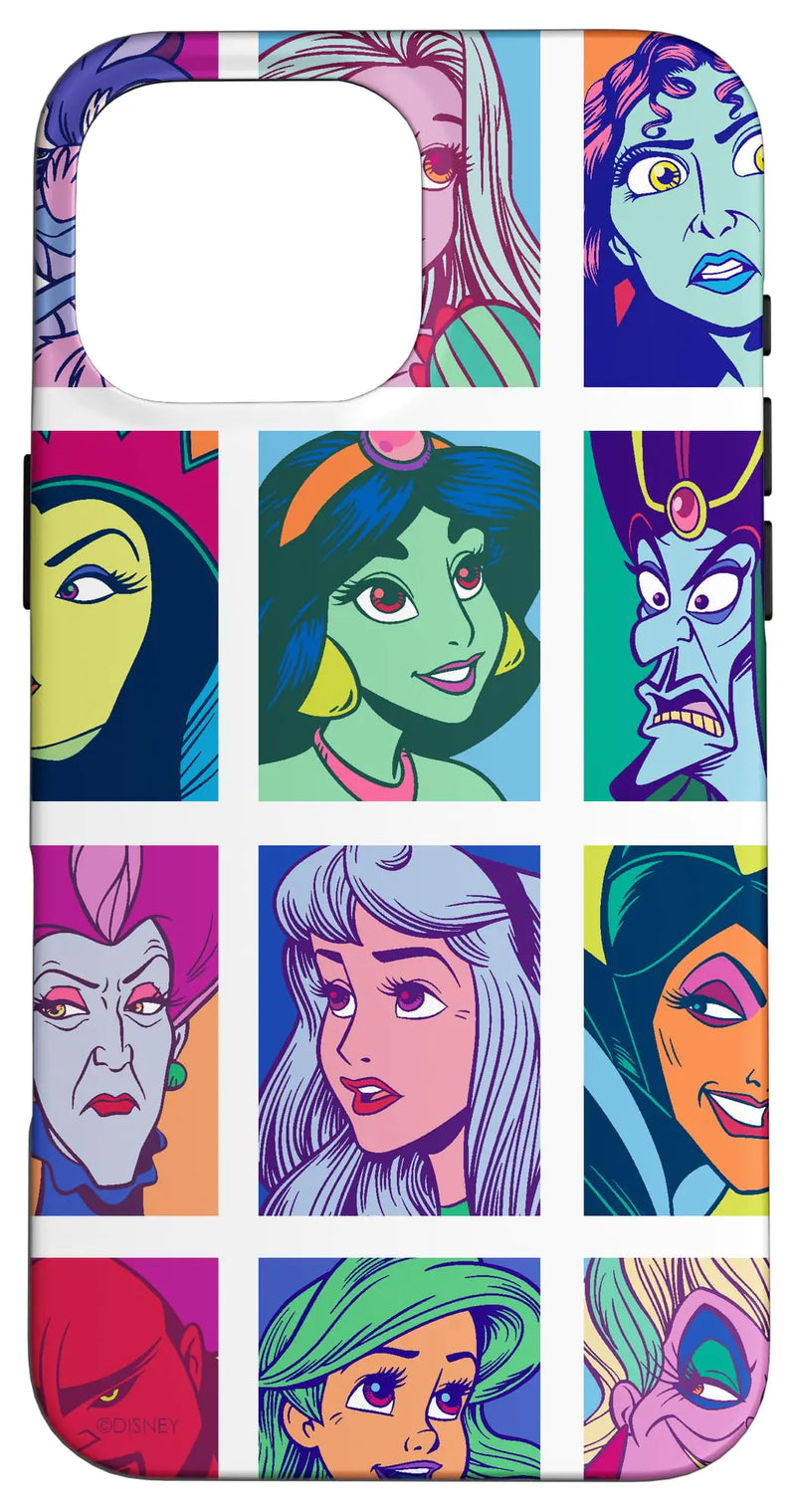 iPhone 16 Pro Max Disney Princesses and Villains Pop Art Print Case