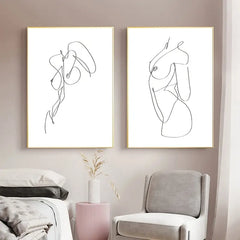 Abstract Wall Art Poster Set - Minimalist Canvas Print