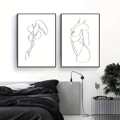 Abstract Wall Art Poster Set - Minimalist Canvas Print