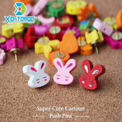 10/25/50pcs Cartoon Push Pins Random Colored
