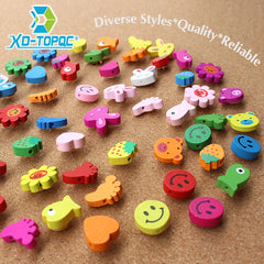 10/25/50pcs Cartoon Push Pins Random Colored