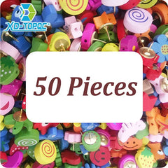 10/25/50pcs Cartoon Push Pins Random Colored