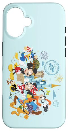 iPhone 16 Walt Disney World 50th Anniversary Mickey and Friends Blue Case