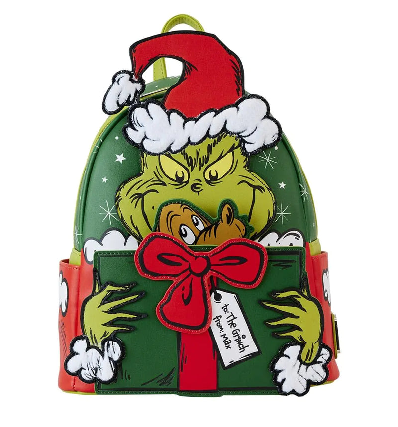 Loungefly Dr. Seuss How the Grinch Stole Christmas! Santa Cosplay Mini Backpack Green One Size Mini Backpack