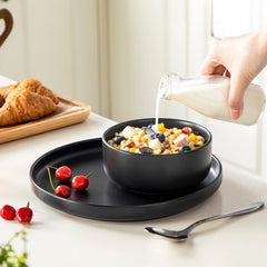 Vancasso Black Ceramic Plate Set