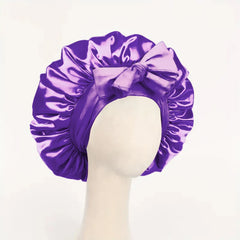 Satin Hair Bonnet With Tie Band