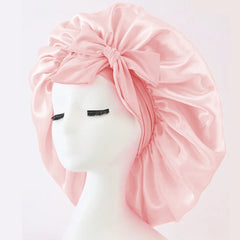 Satin Hair Bonnet With Tie Band