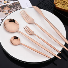 20Pcs Rose Gold Cutlery Set