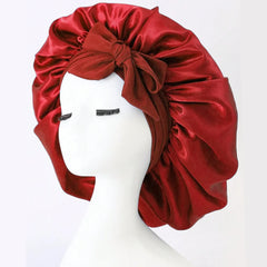 Satin Hair Bonnet With Tie Band
