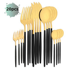 20Pcs Rose Gold Cutlery Set