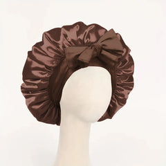 Satin Hair Bonnet With Tie Band