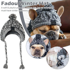 Winter Dog Hat with Pom Pom