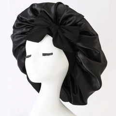 Satin Hair Bonnet With Tie Band