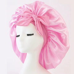 Satin Hair Bonnet With Tie Band