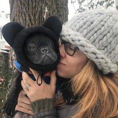 Cute Dog's Fleece Bat Hat Soft Warm