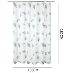 Bathroom Leaf Pattern Shower Curtain