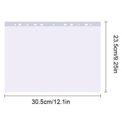 100pcs A4 Sheet Protectors 11holes Transparent Plastic Organizer