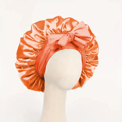 Satin Hair Bonnet With Tie Band