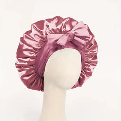 Satin Hair Bonnet With Tie Band