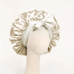 Satin Hair Bonnet With Tie Band