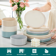 Vancasso  Stoneware Dinnerware Mix-color Set