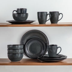 Vancasso Ceramic Plates Set Black Elegant Tableware set