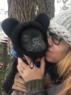 Cute Dog's Fleece Bat Hat Soft Warm