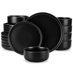 Vancasso Black Ceramic Plate Set