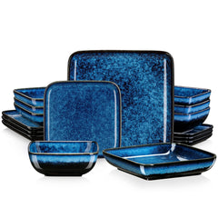 Vancasso Red Square Kiln Change Glaze Tableware Set