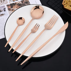 20Pcs Rose Gold Cutlery Set