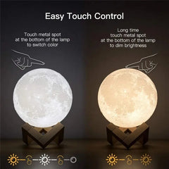Rechargeable 3D Print Moon Lamp
