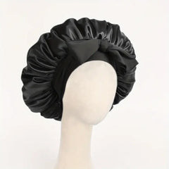 Satin Hair Bonnet With Tie Band