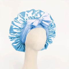 Satin Hair Bonnet With Tie Band