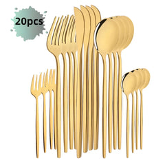 20Pcs Rose Gold Cutlery Set