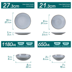 VANCASSO KARST Embossed Stoneware Tableware Set