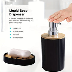 6 Piece Bathroom Set With Trash Can