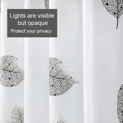 Bathroom Leaf Pattern Shower Curtain