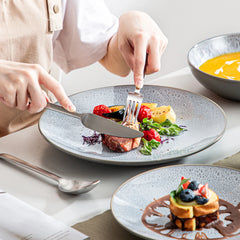 VANCASSO KARST Embossed Stoneware Tableware Set