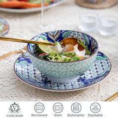 VANCASSO Jasmin Pattern Porcelain Tableware Dinnerware Set