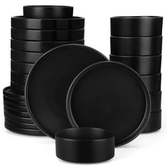 Vancasso Black Ceramic Plate Set