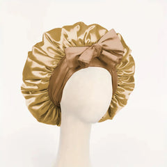 Satin Hair Bonnet With Tie Band