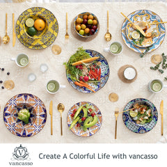 VANCASSO Jasmin Pattern Porcelain Tableware Dinnerware Set