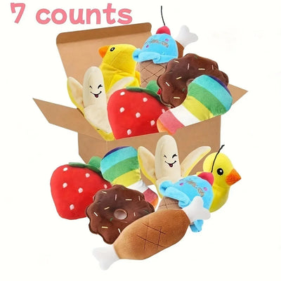 A 7-piece set of sound toys