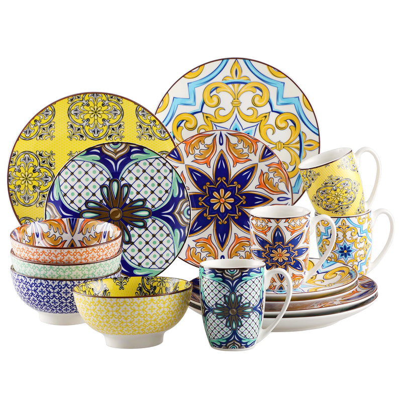 VANCASSO Jasmin Pattern Porcelain Tableware Dinnerware Set