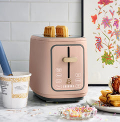 2 Slice Toaster with Touch-Activated Display, Rose by Drew Barrymore