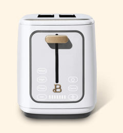 2 Slice Toaster with Touch-Activated Display, White Icing by Drew Barrymore